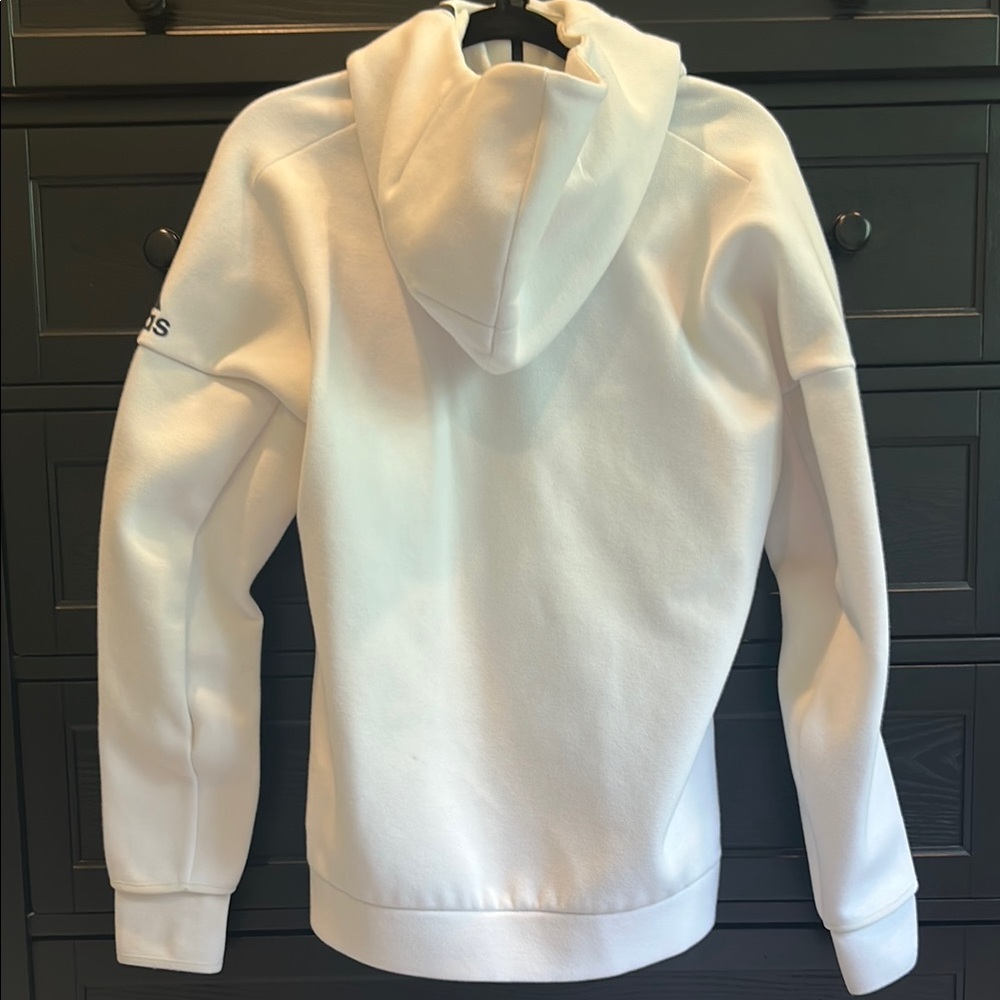 adidas White and Black Hoodie - Picture 2 of 13